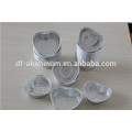 aluminium foil heart shaped cookie container small